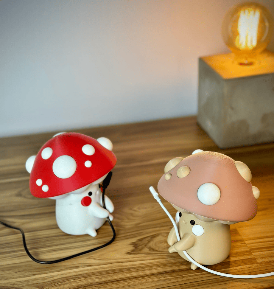3d printed gifts_11_cute mushroom cable holder